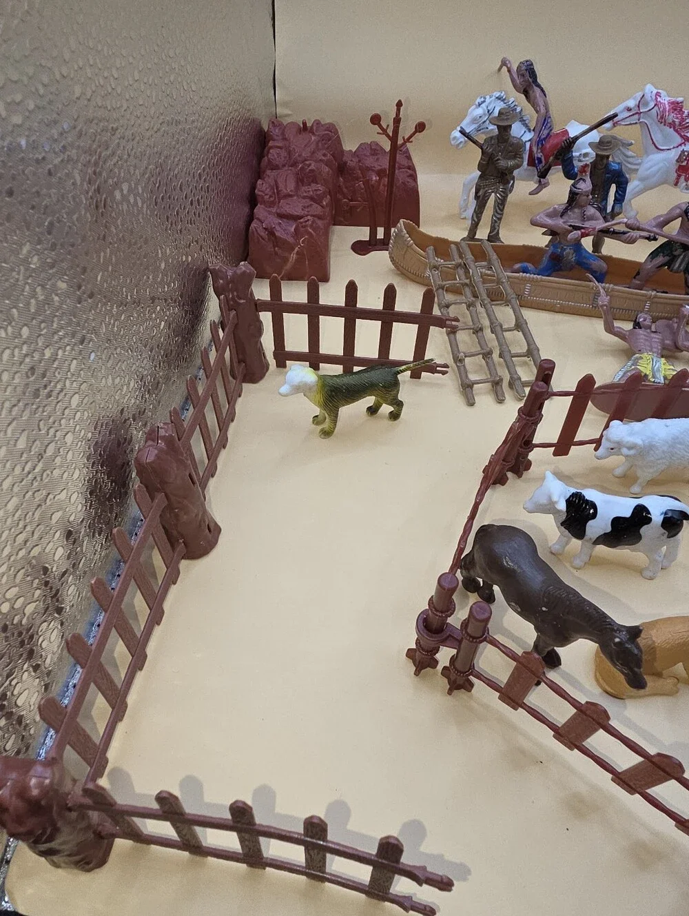 Vintage Cowboy Indian Lot Horses Farm Animals